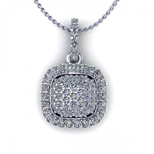 0.35 CT Round Cut Diamonds - Diamond Pendant - Primestyle.com