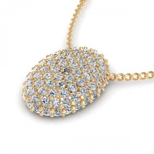 0.35 CT Round Cut Diamonds - Diamond Pendant - Primestyle.com