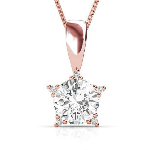 0.35 CT Round Cut Natural Diamonds - Diamond Pendants