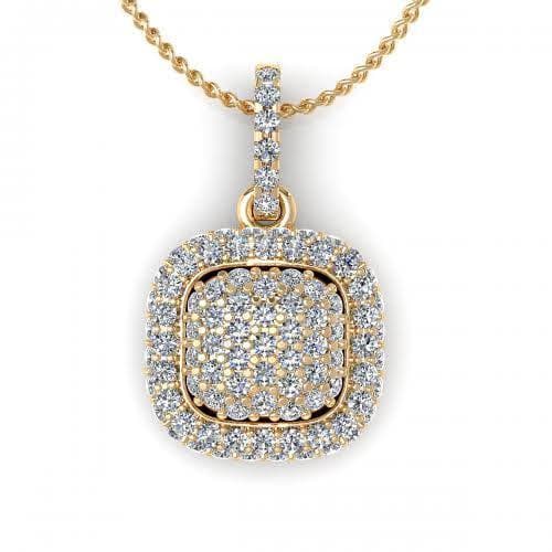 0.35 CT Round Cut Diamonds - Diamond Pendant - Primestyle.com