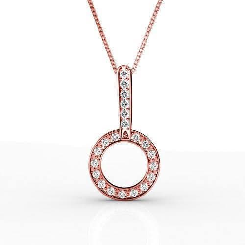 0.35 CT Round Cut Diamonds - Diamond Pendant - Primestyle.com