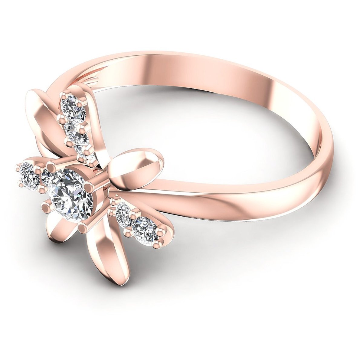 0.35 CT Round Cut Natural Diamonds - Fashion Rings