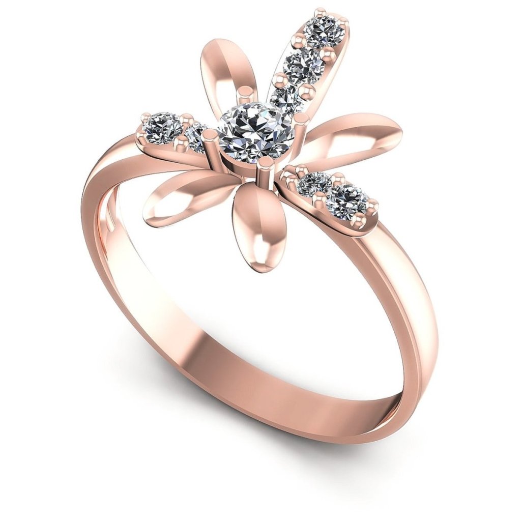 0.35 CT Round Cut Natural Diamonds - Fashion Rings