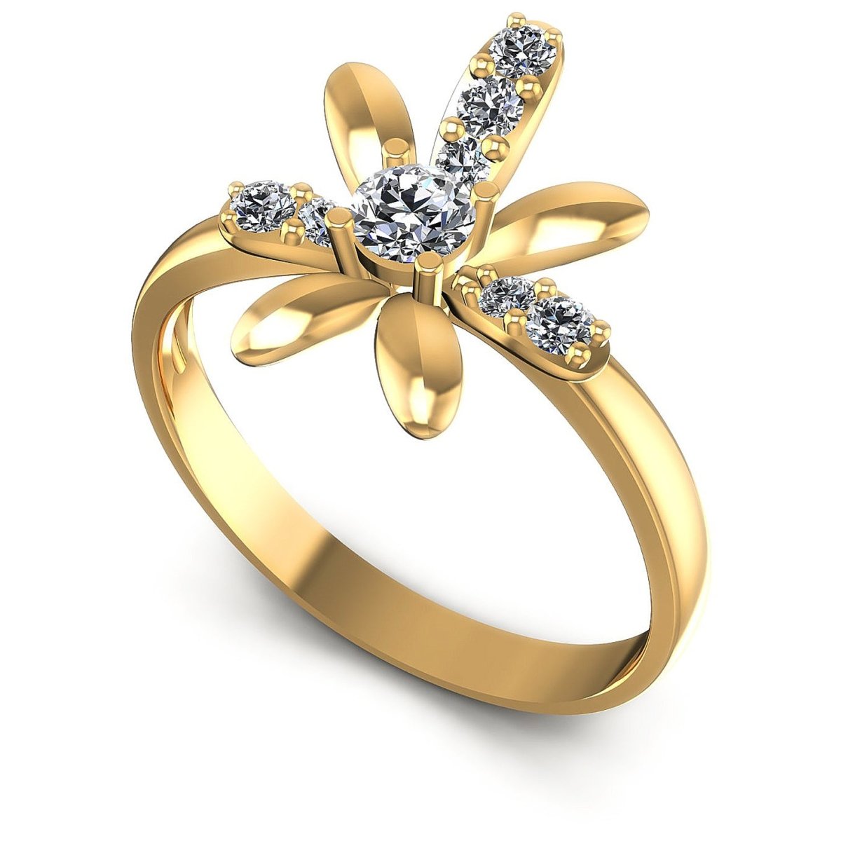 0.35 CT Round Cut Natural Diamonds - Fashion Rings