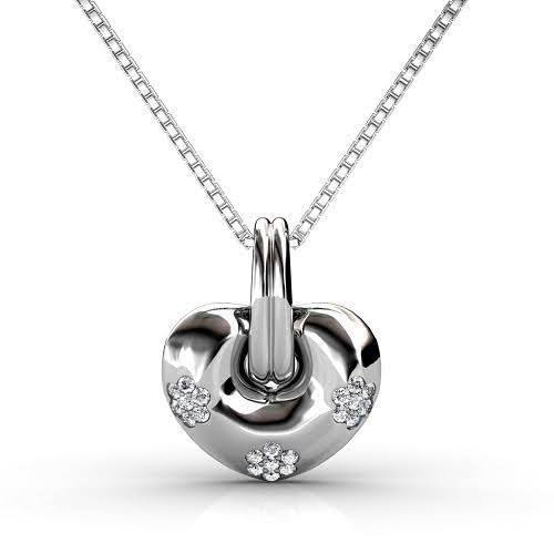 0.35 CT Round Cut Diamonds - Heart Pendant - Primestyle.com