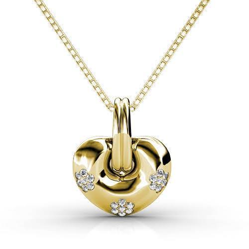 0.35 CT Round Cut Diamonds - Heart Pendant - Primestyle.com