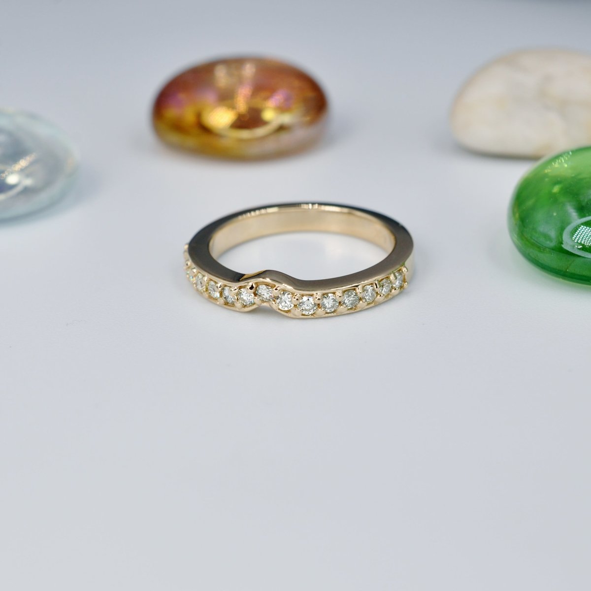 0.35 CT Round Cut Diamonds - Wedding Band - Primestyle.com