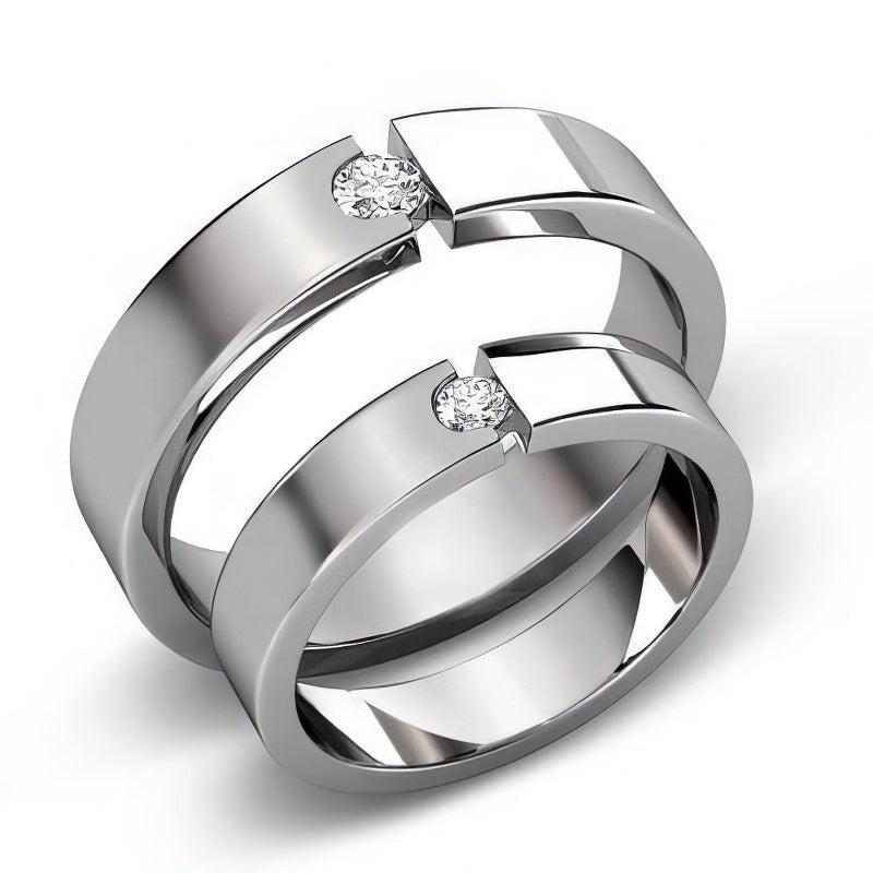 0.35 CT Round Cut Natural Diamonds - Wedding Sets