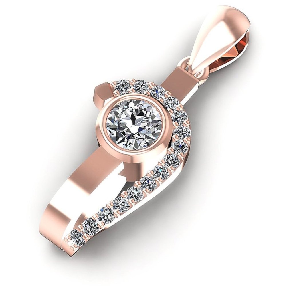 0.40 CT Round Cut Natural Diamonds - Fashion Pendants - Primestyle.com