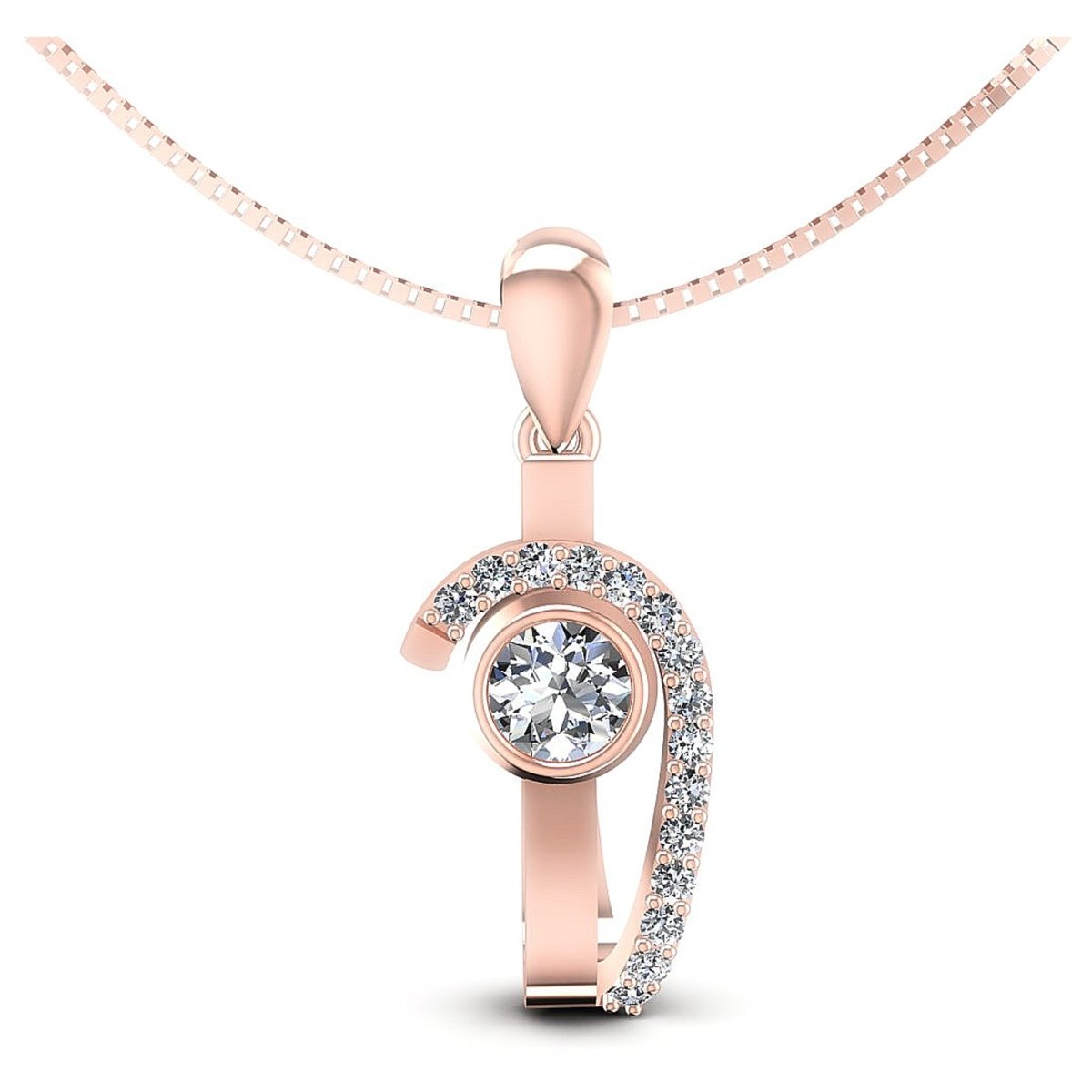 0.40 CT Round Cut Diamonds - Fashion Pendant - Primestyle.com