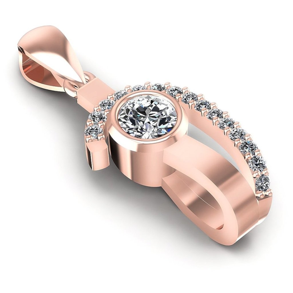 0.40 CT Round Cut Natural Diamonds - Fashion Pendants - Primestyle.com