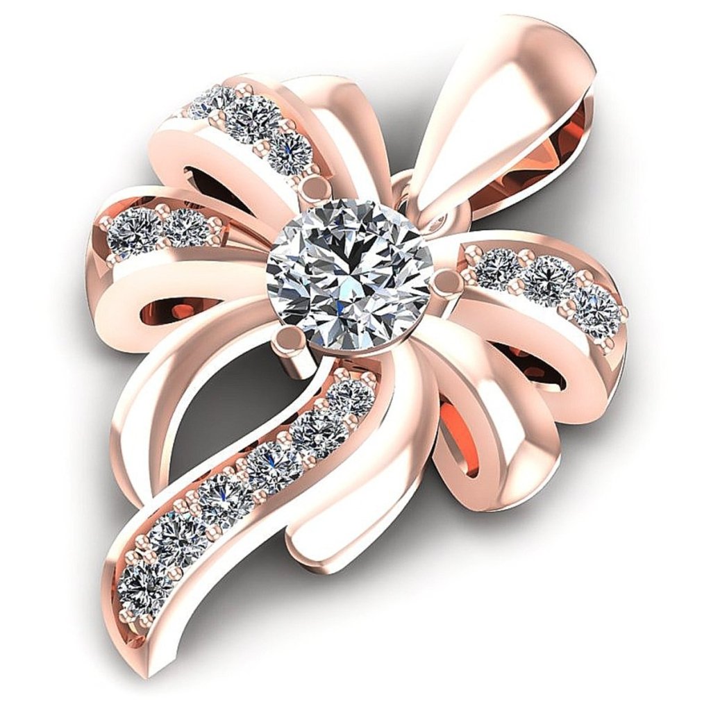 0.40 CT Round Cut Natural Diamonds - Fashion Pendants