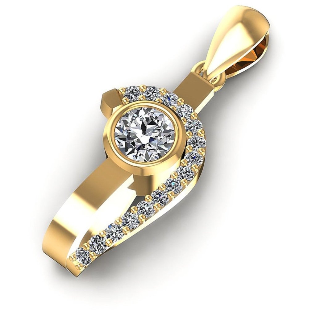 0.40 CT Round Cut Natural Diamonds - Fashion Pendants