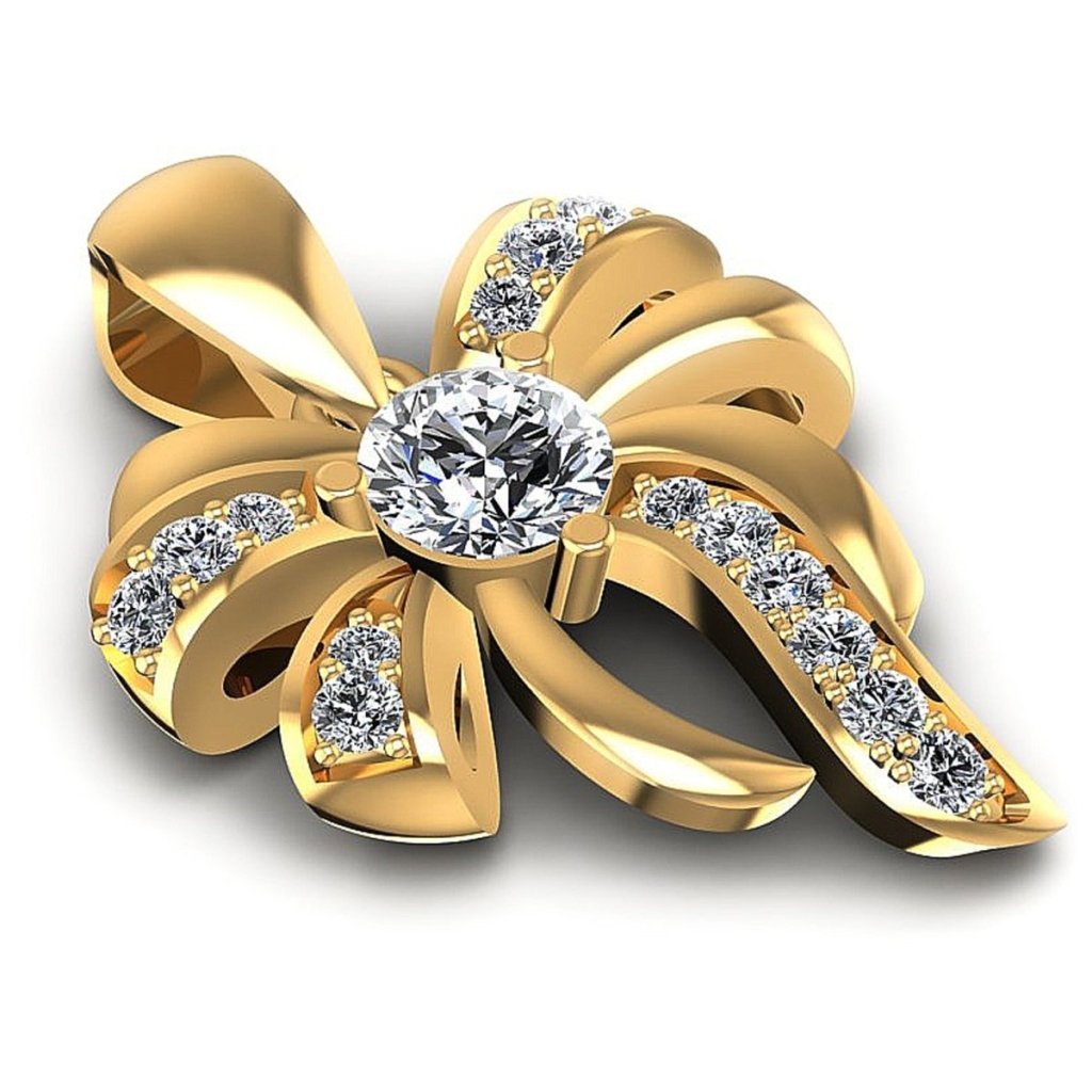 0.40 CT Round Cut Natural Diamonds - Fashion Pendants