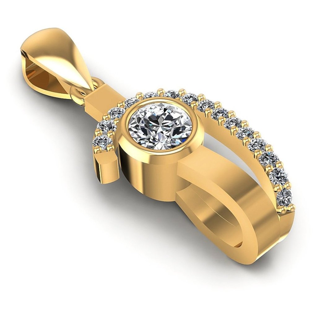 0.40 CT Round Cut Natural Diamonds - Fashion Pendants - Primestyle.com