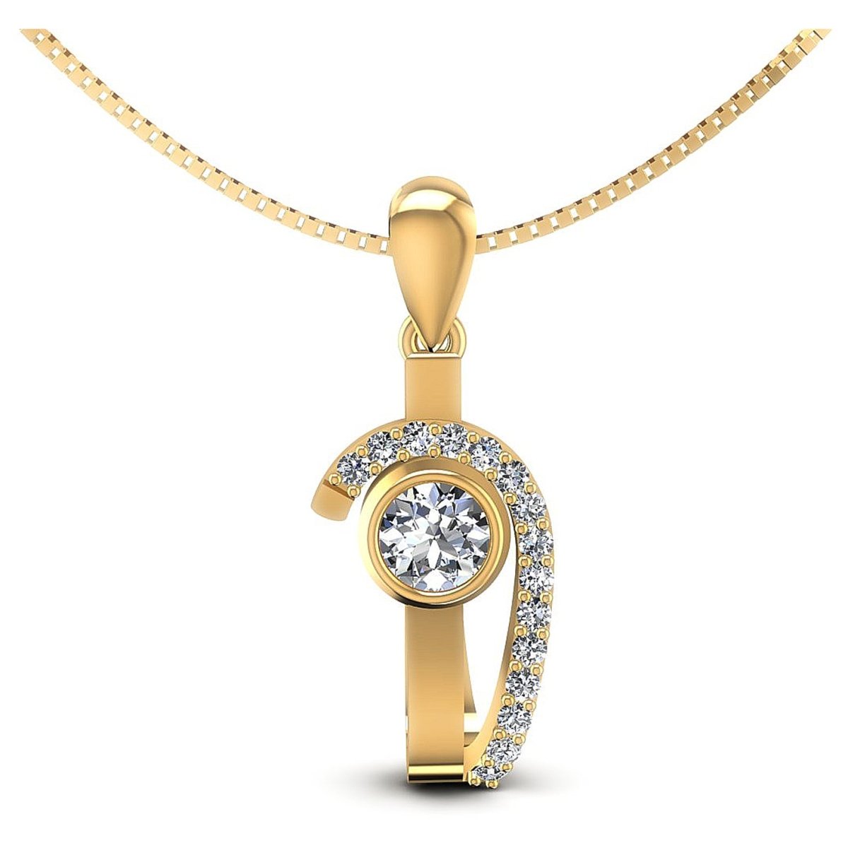 0.40 CT Round Cut Diamonds - Fashion Pendant - Primestyle.com