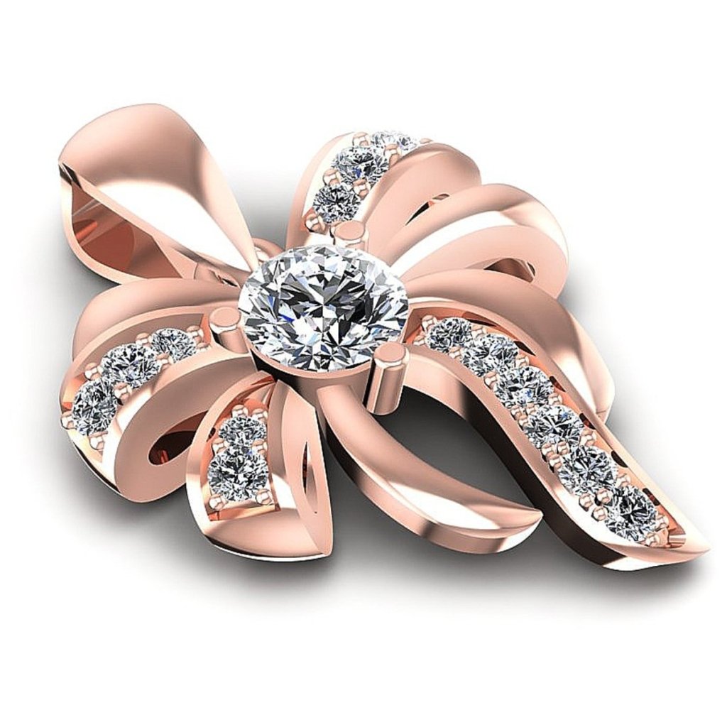 0.40 CT Round Cut Natural Diamonds - Fashion Pendants