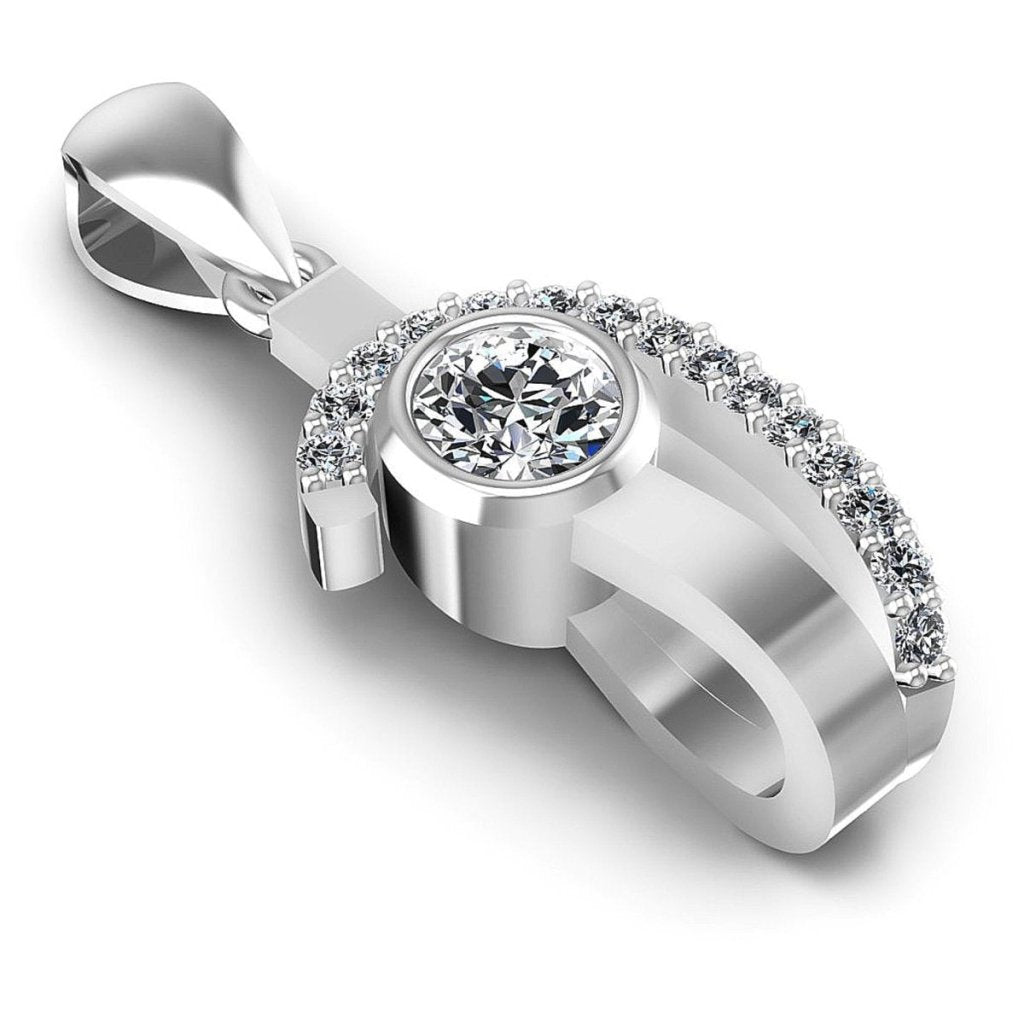0.40 CT Round Cut Natural Diamonds - Fashion Pendants