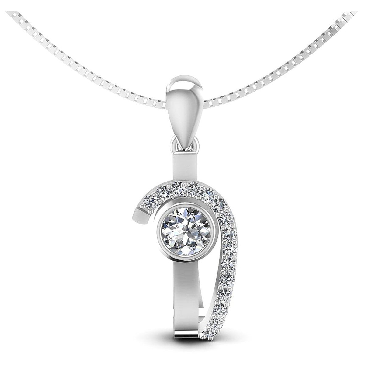 0.40 CT Round Cut Diamonds - Fashion Pendant - Primestyle.com