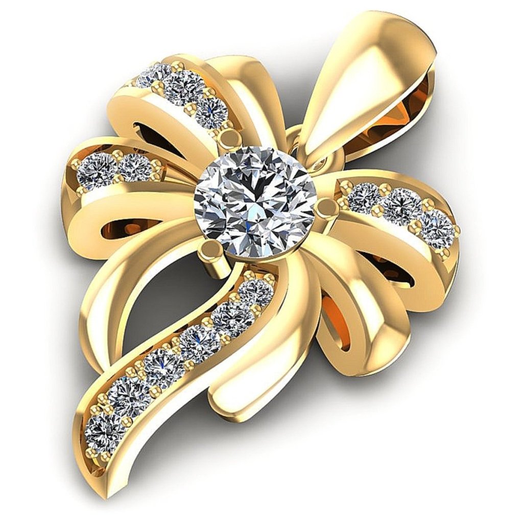 0.40 CT Round Cut Natural Diamonds - Fashion Pendants