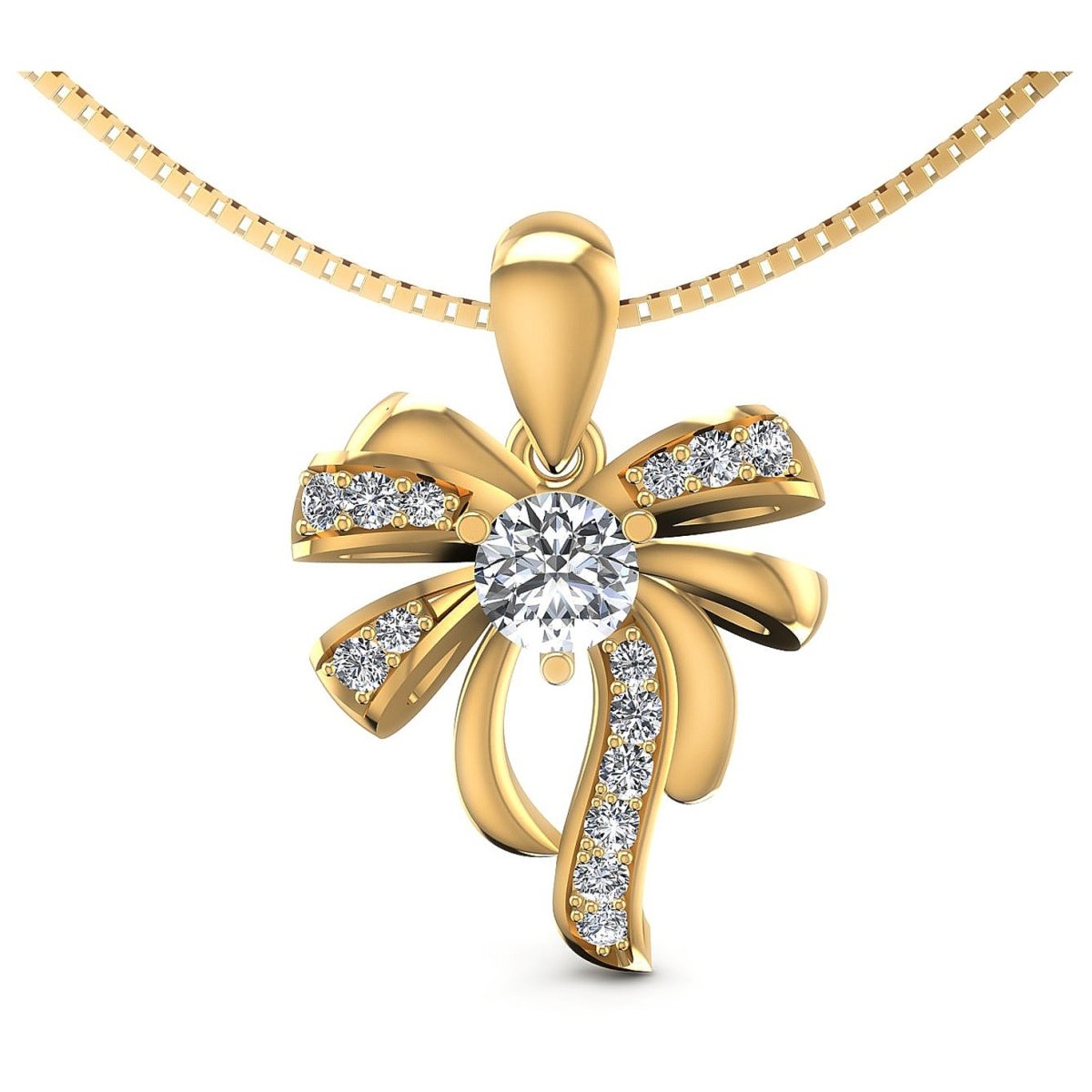 0.40 CT Round Cut Diamonds - Fashion Pendant - Primestyle.com