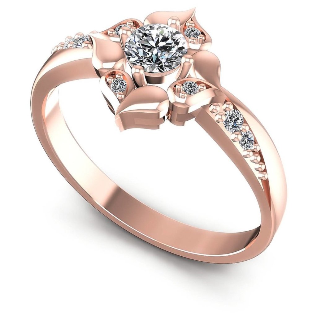 0.40 CT Round Cut Natural Diamonds - Fashion Rings