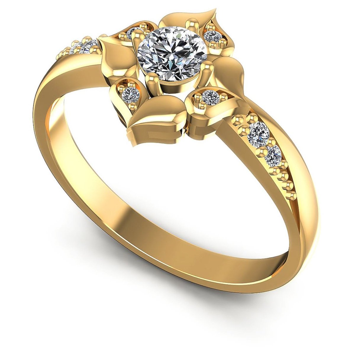 0.40 CT Round Cut Diamonds - Fashion Ring - Primestyle.com