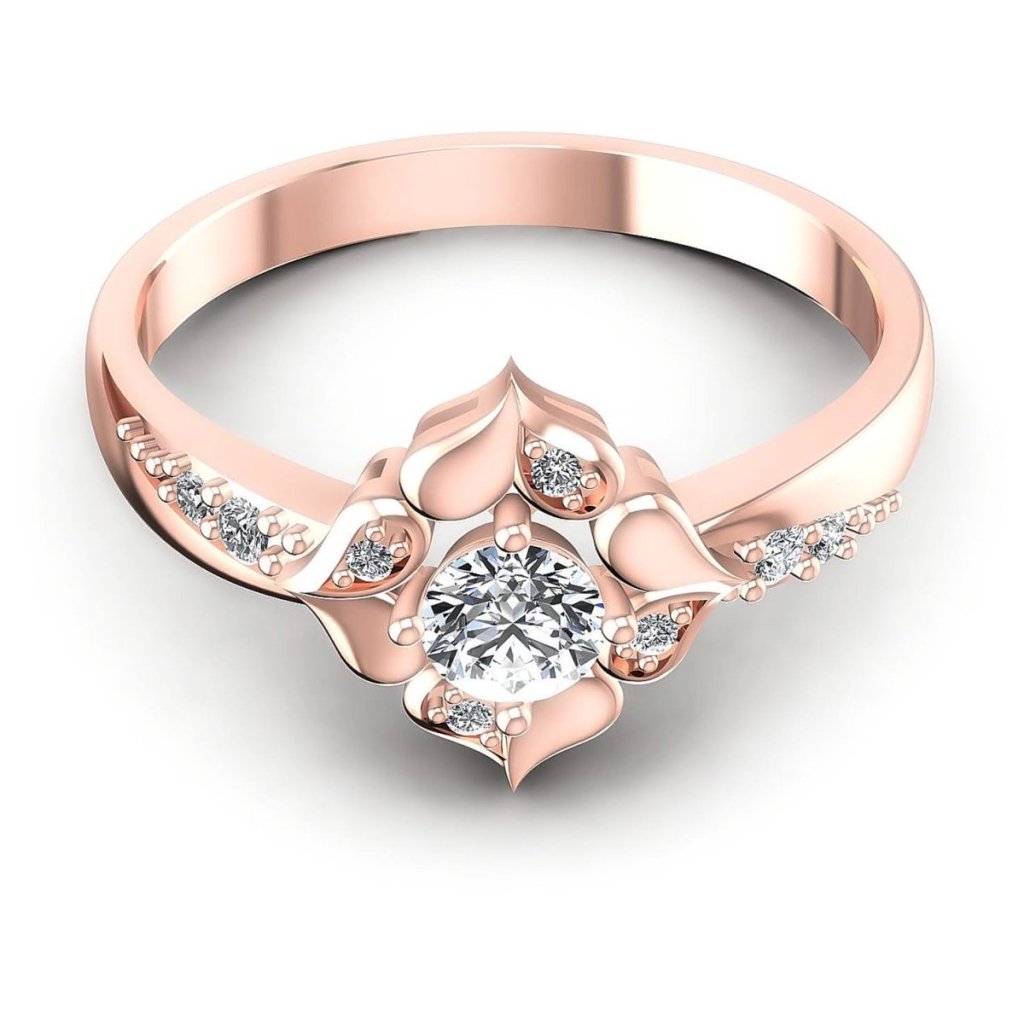 0.40 CT Round Cut Natural Diamonds - Fashion Rings