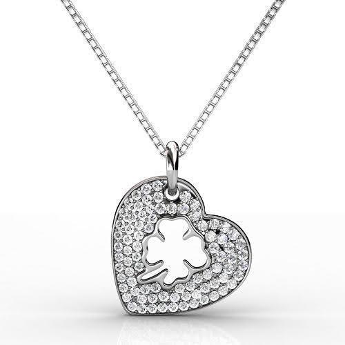 0.40 CT Round Cut Diamonds - Heart Pendant - Primestyle.com