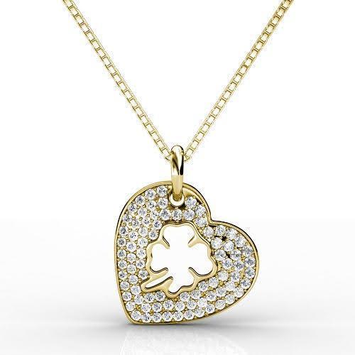 0.40 CT Round Cut Diamonds - Heart Pendant - Primestyle.com