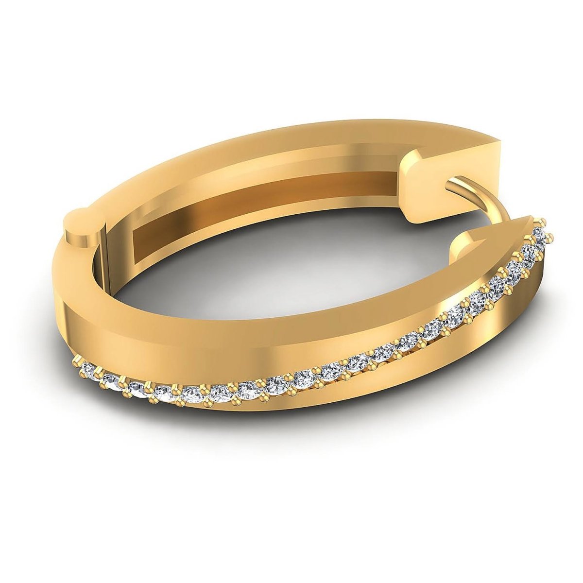 0.40 CT Round Cut Diamonds - Hoop & Drop Earrings - Primestyle.com