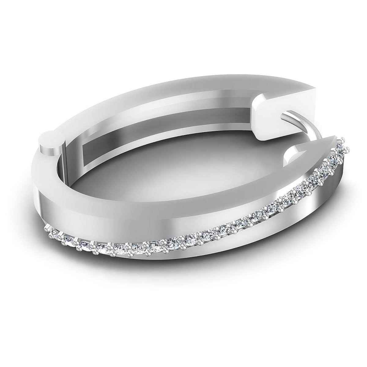 0.40 CT Round Cut Diamonds - Hoop & Drop Earrings - Primestyle.com