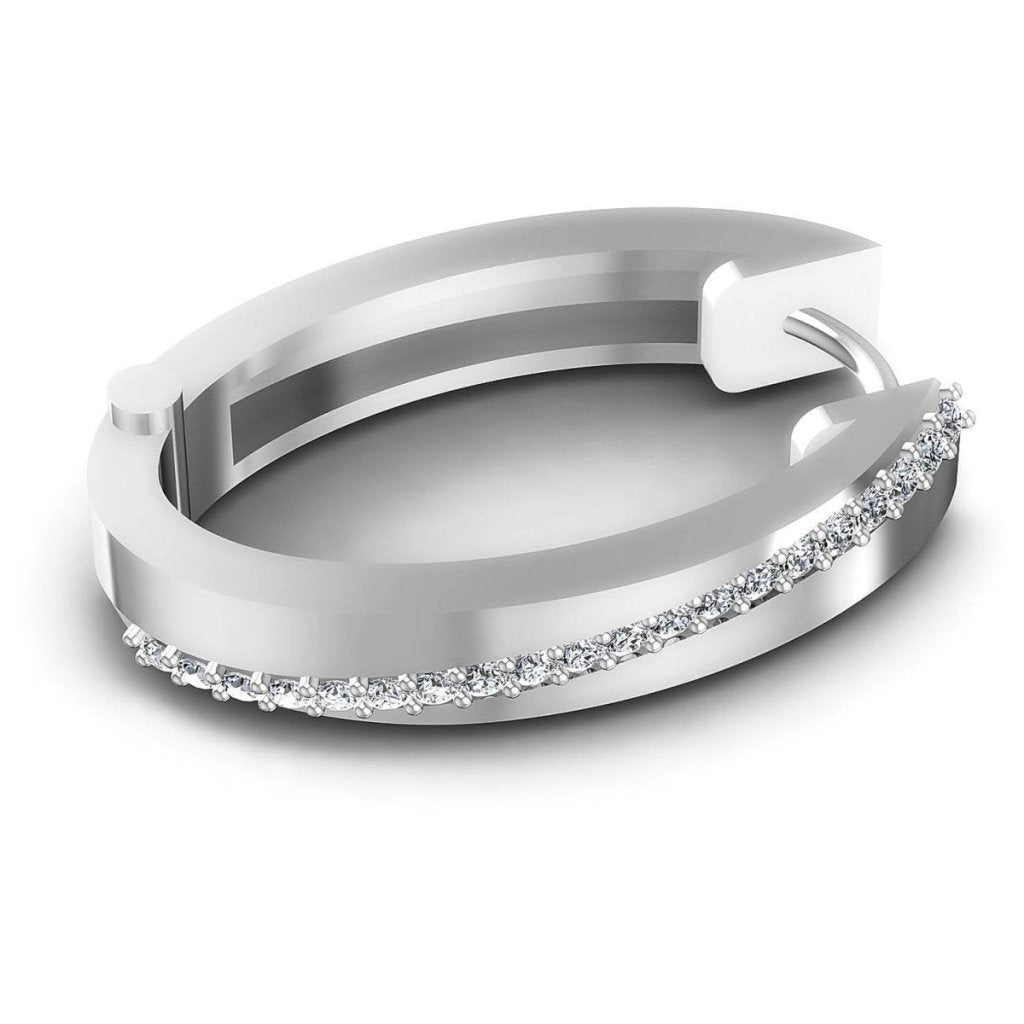 0.40 CT Round Cut Lab Grown Diamonds - Hoop & Drop Earrings - Primestyle.com