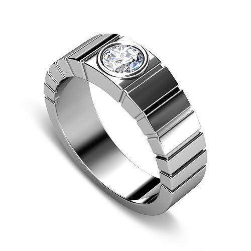 0.40 CT Round Cut Diamonds - Mens Wedding Band - Primestyle.com