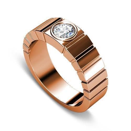 0.40 CT Round Cut Diamonds - Mens Wedding Band - Primestyle.com