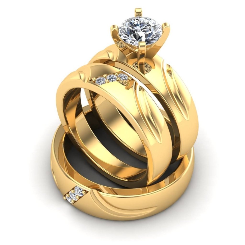 0.41 - 1.56 CT Round Cut Natural Diamonds - Trio Rings - Primestyle.com