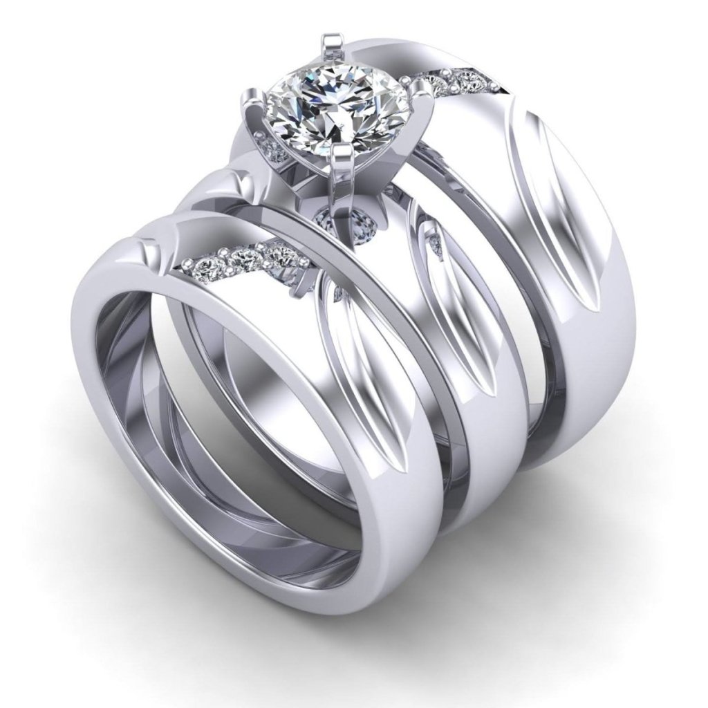 0.41 - 1.56 CT Round Cut Natural Diamonds - Trio Rings - Primestyle.com