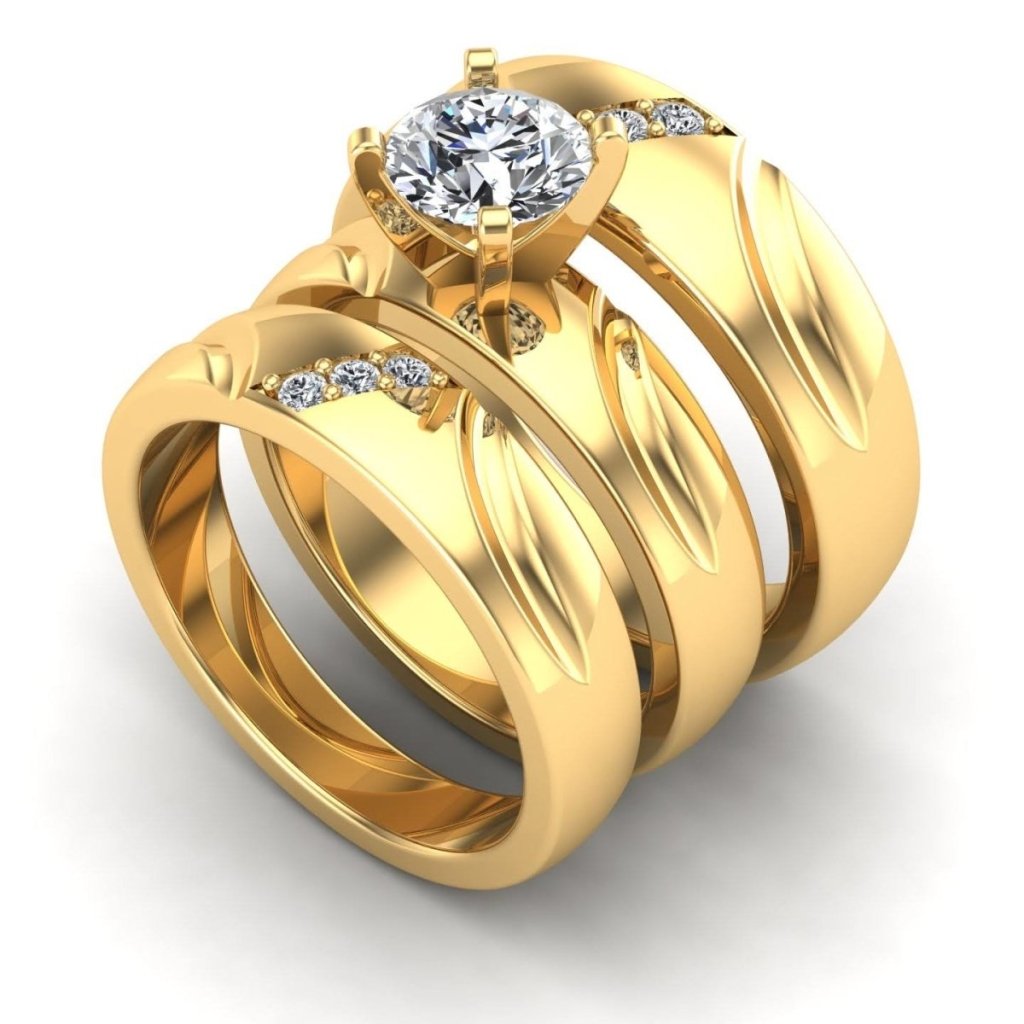 0.41 - 1.56 CT Round Cut Natural Diamonds - Trio Rings - Primestyle.com