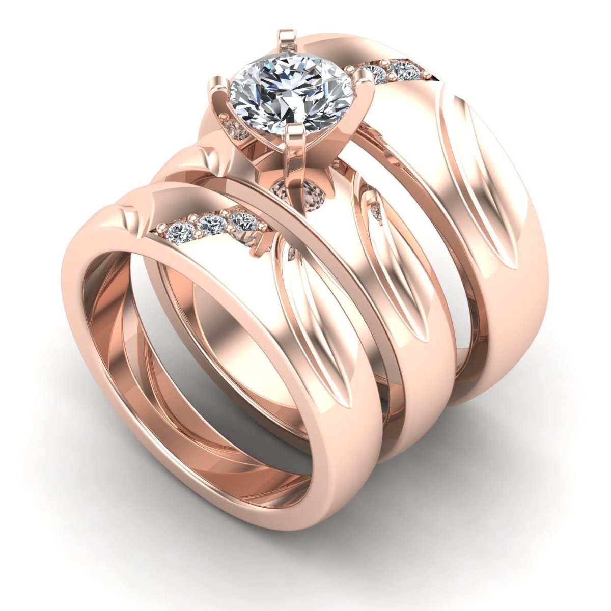 0.41-1.56 CT Round Cut Natural Diamonds - Trio Rings