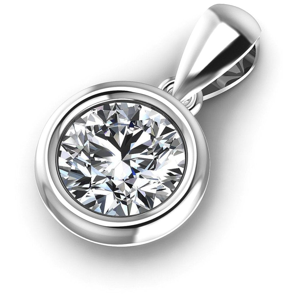 0.55 CT Round Cut Natural Diamonds - Solitaire Pendant