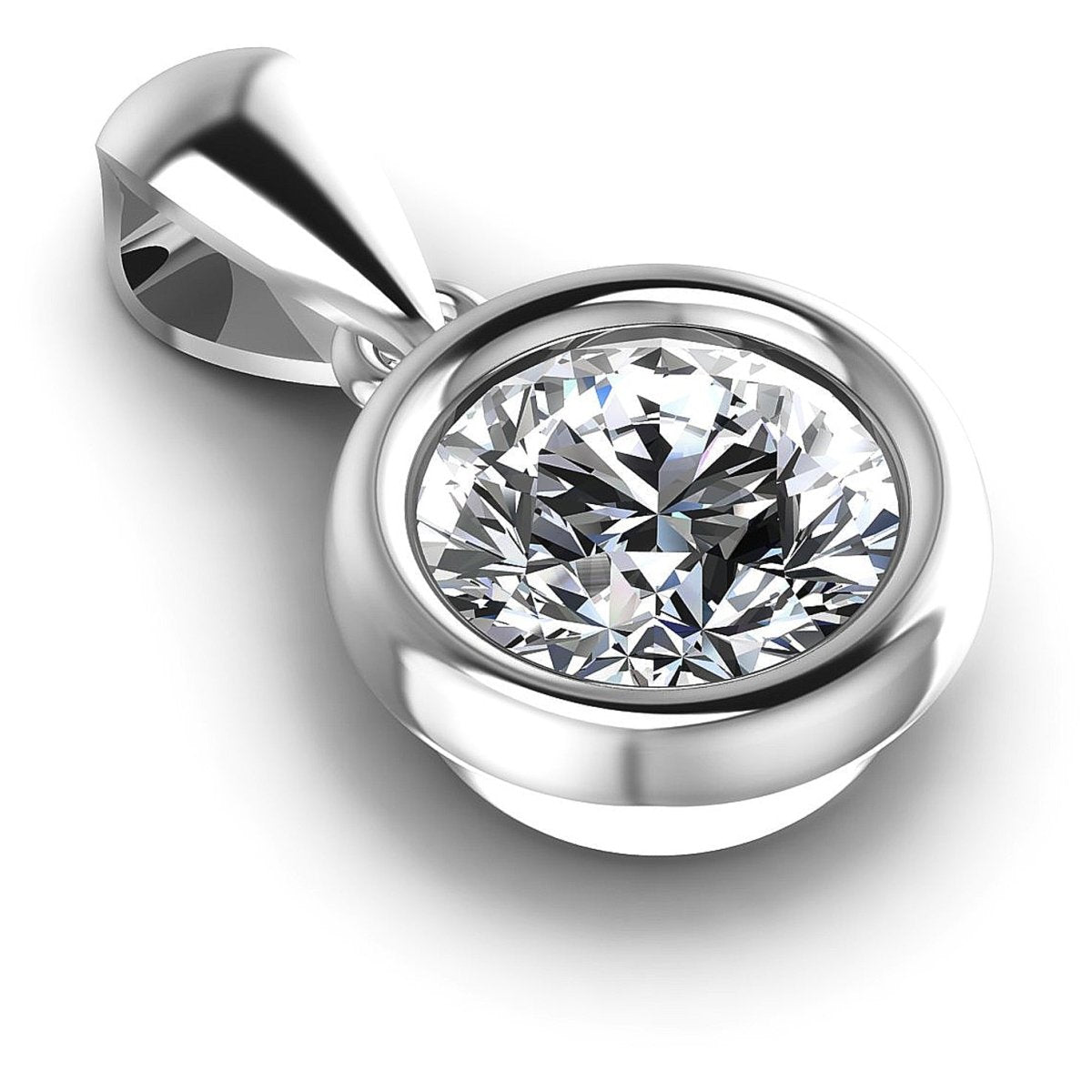 0.55 CT Round Cut Natural Diamonds - Solitaire Pendant