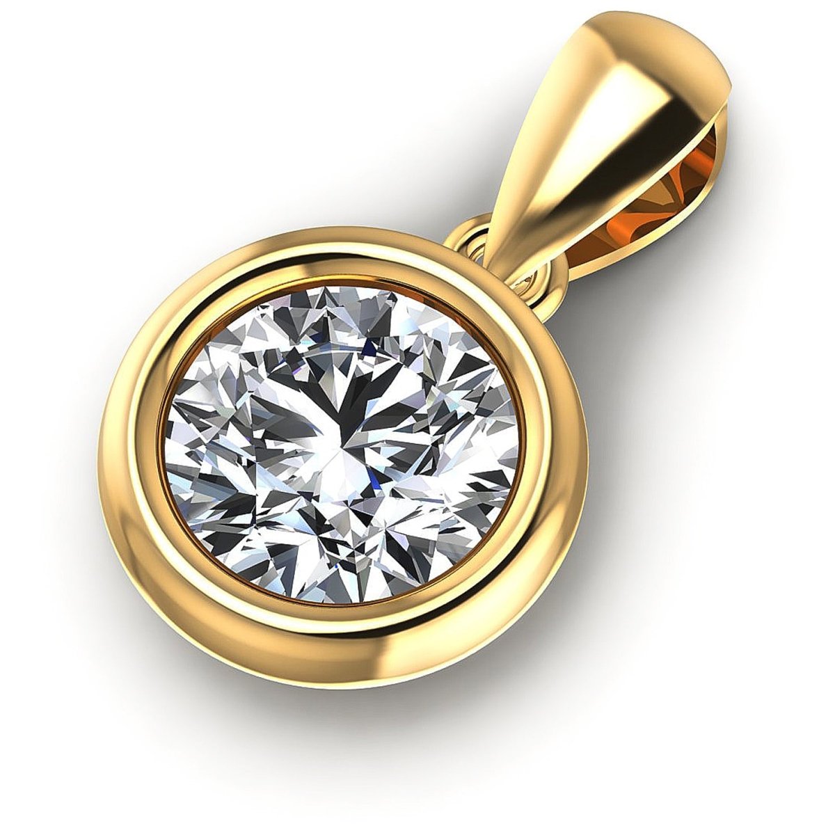 0.45-1.50 CT Round Cut Diamonds - Solitaire Pendant - Primestyle.com