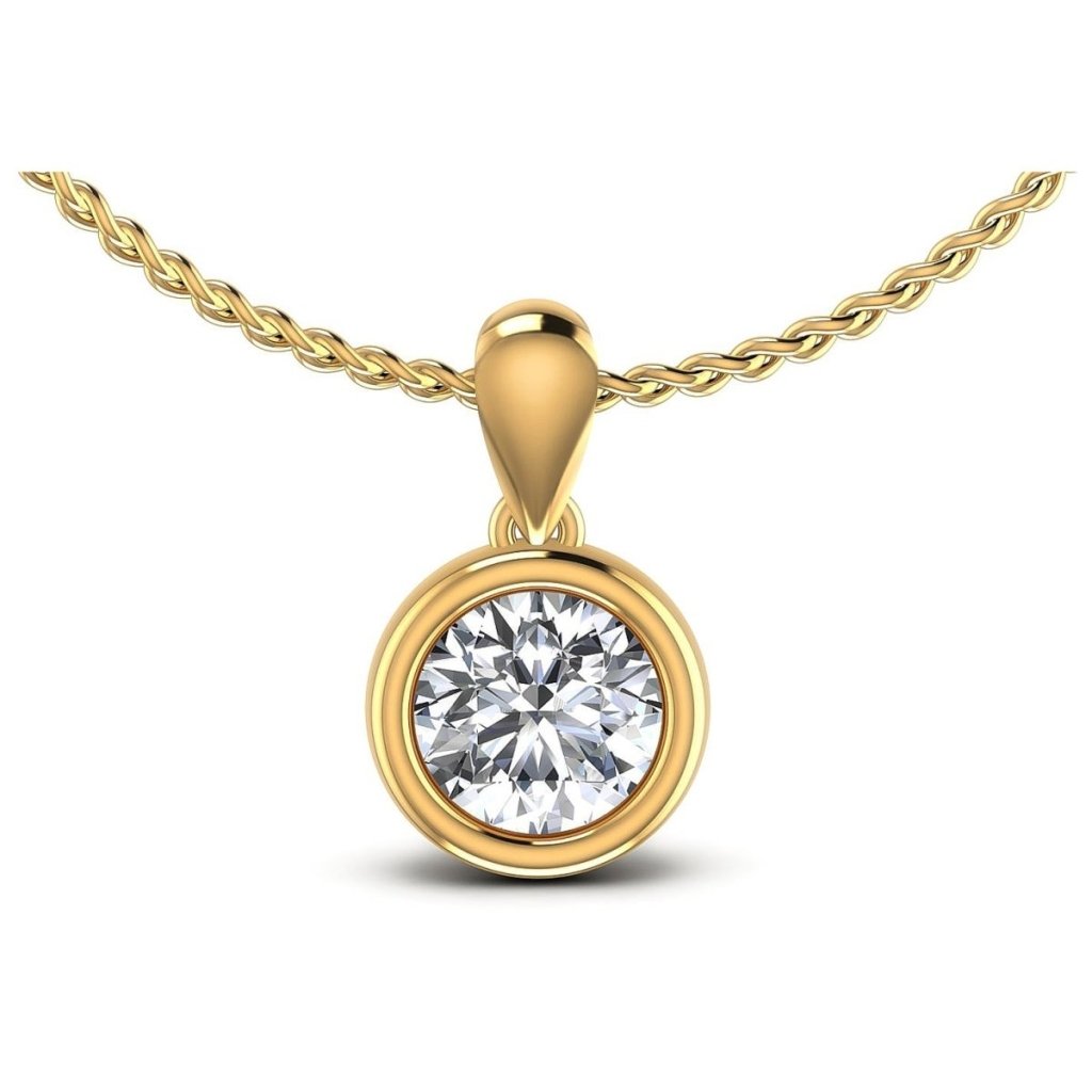 0.45 - 1.50 CT Round Cut Natural Diamonds - Solitaire Pendant - Primestyle.com