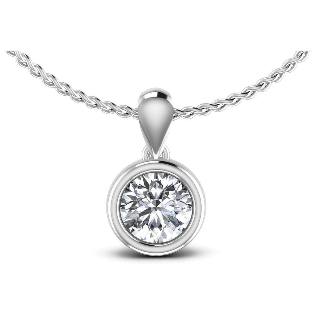 0.55 CT Round Cut Natural Diamonds - Solitaire Pendant