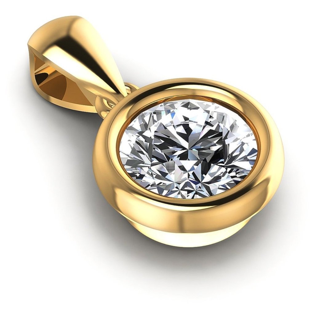 0.45-1.50 CT Round Cut Natural Diamonds - Solitaire Pendant