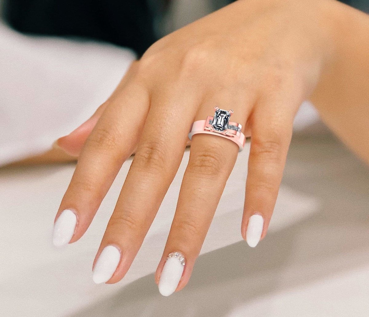 0.45-1.60 CT Princess & Emerald Cut Diamonds - Engagement Ring - Primestyle.com