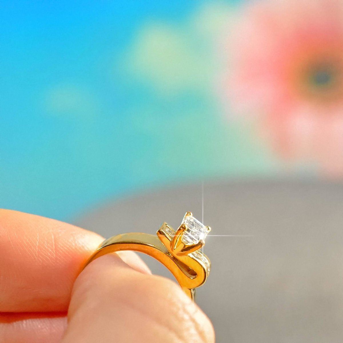 0.45-1.60 CT Princess & Emerald Cut Diamonds - Engagement Ring