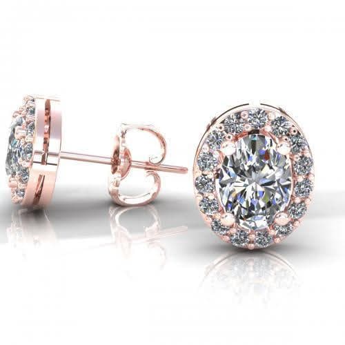 0.45-1.70 CT Round & Oval Cut Diamonds - Stud Earrings - Primestyle.com