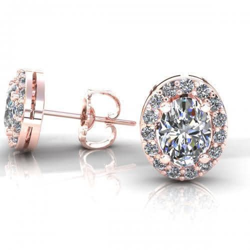 0.45-1.70 CT Round &amp; Oval Cut Diamonds - Stud Earrings - Primestyle.com