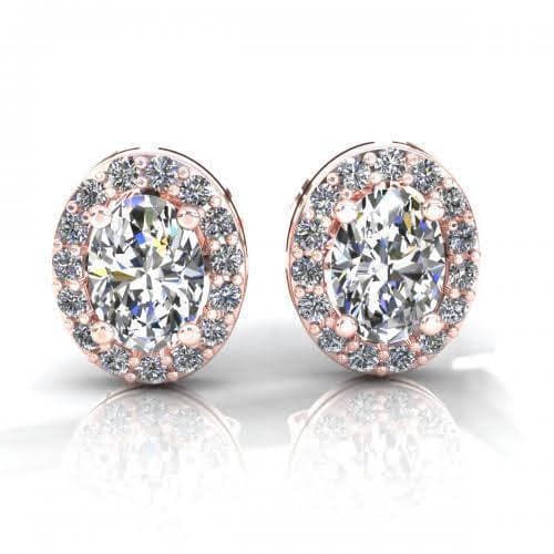 0.45-1.70 CT Round & Oval Cut Diamonds - Stud Earrings - Primestyle.com